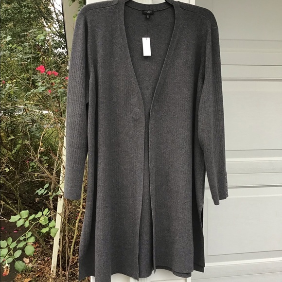 NWT Talbots Gorgeous Gray Long Cardigan Sweater - Picture 8 of 8